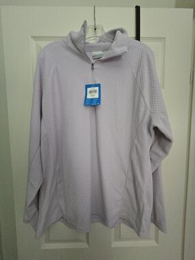 Columbia Light Lavender Quarter-Zip Fleece Pullover